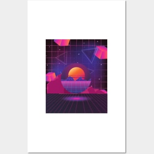 Synthwave Aesthetic Posters and Art
